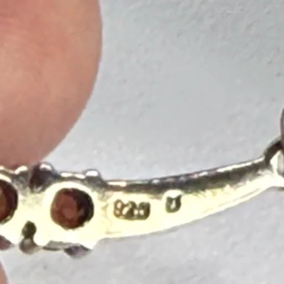 (Z4) Hammered 925 Italian silver choker with multicolored stones. Stunning Omega - Picture 3 of 8